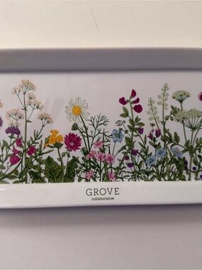 Grove Collaborative Limited Ed. Wildflower Ceramic Tray, Trinket Platter & Dish